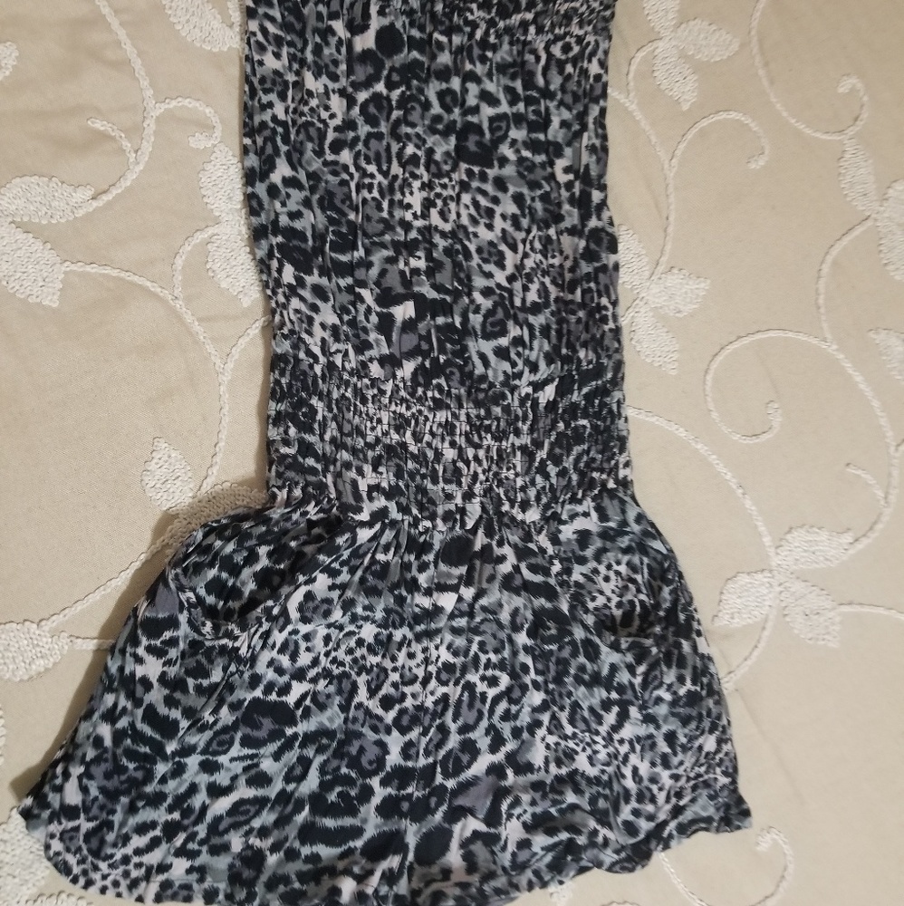 Leopard, short, romper with A LOT of stretch!